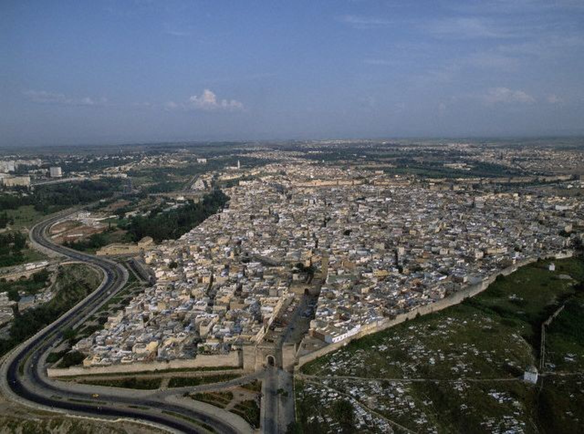 Aerial view of the Meknes medina