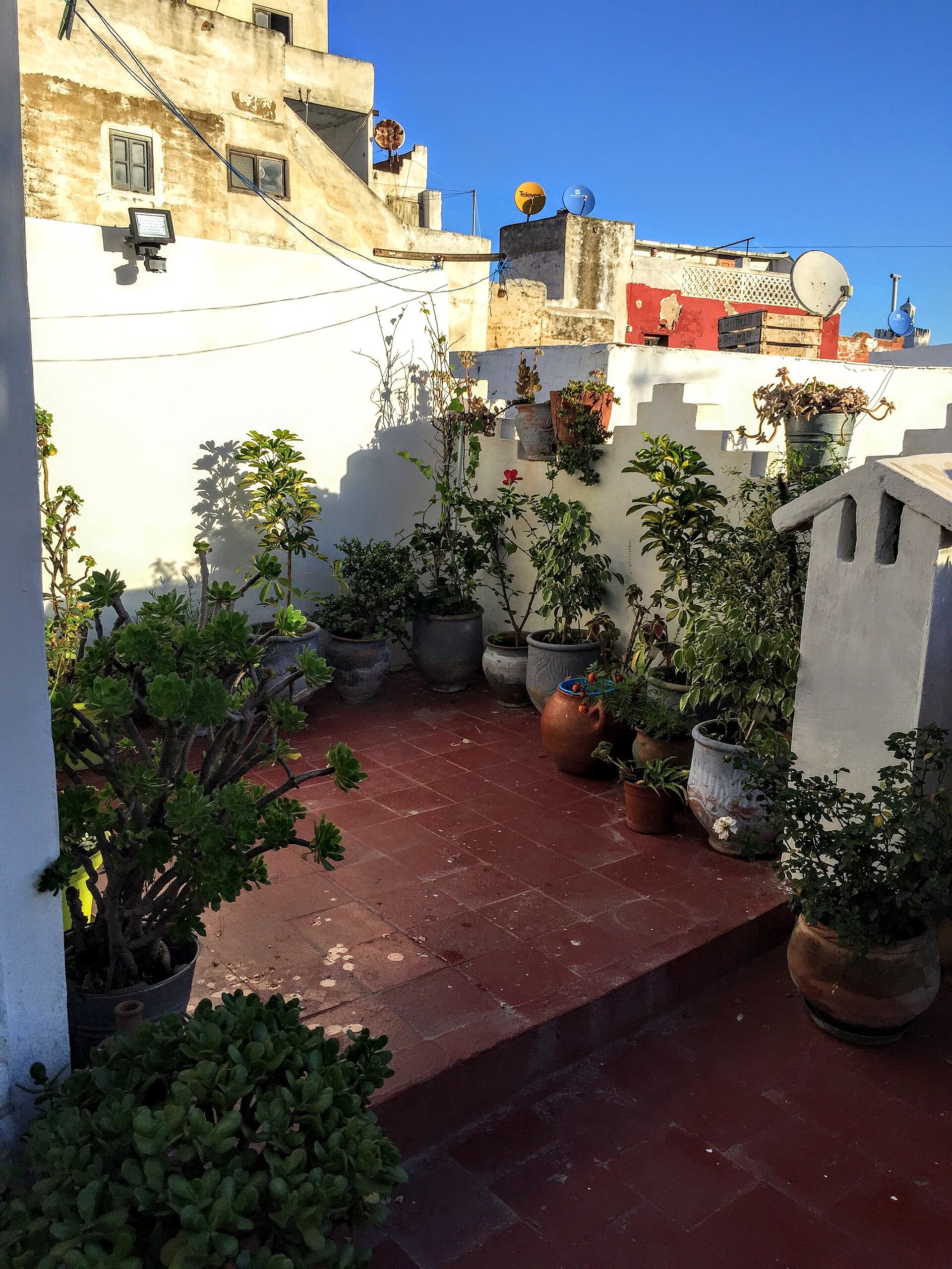 Patio de un riad marroquí tradicional